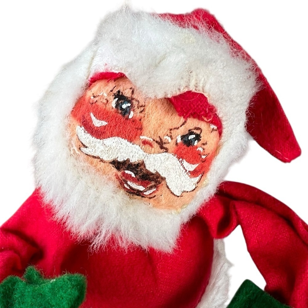 VTG 1971 Annalee Mobilitee Posable Santa Claus Shelf Sitter MCM Christmas 8.5”